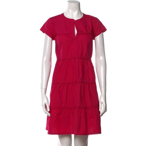 Roller Rabbit Pamela Dress barbie cotton magenta short sleeve splice embroidered - Picture 1 of 10